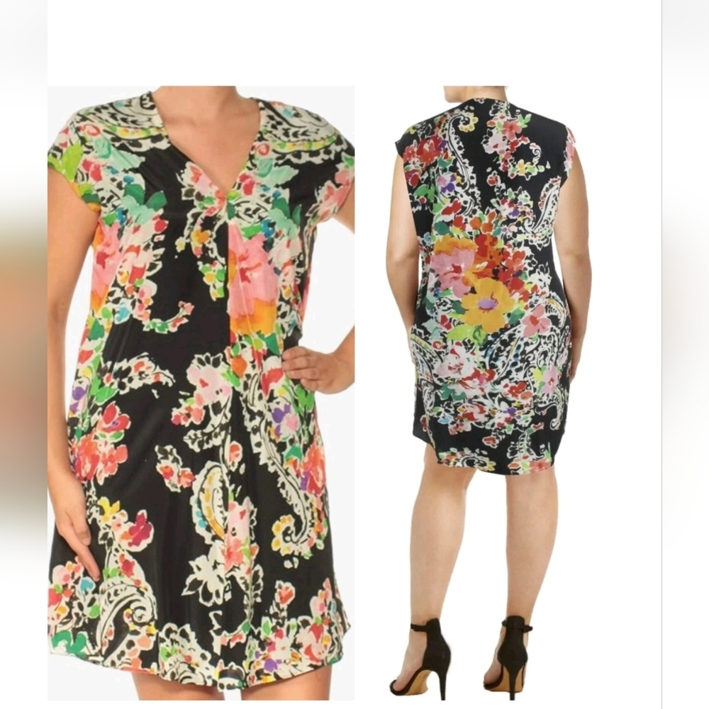 LAUREN RALPH LAUREN Floral Dress Vtg Vibe Chiffon Lined Suze 6